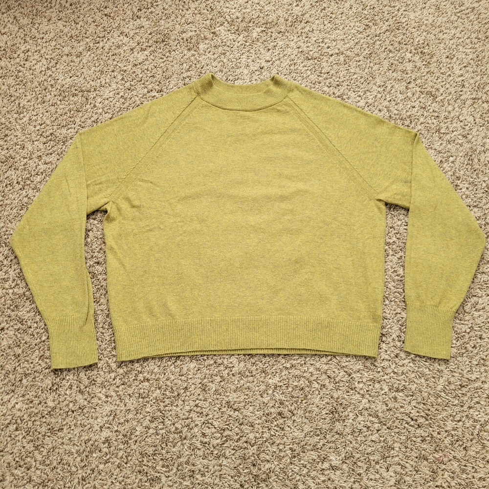A New Day Sweater Mock Neck Mockneck Chartreuse Green Yellow Size Small